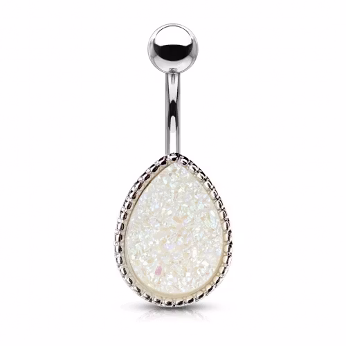 Navelpiercing med druzystenar