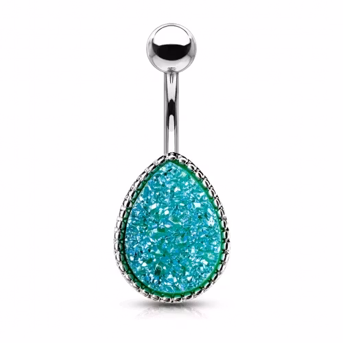 Navelpiercing med druzystenar