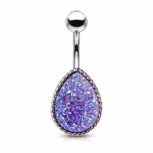 Navelpiercing med druzystenar