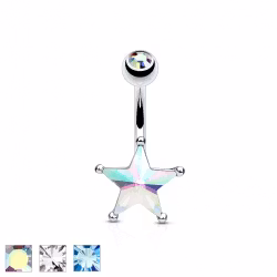Navelpiercing med stjärna