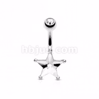 Navelpiercing med stjärna