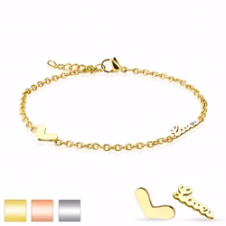 Fotlänk med hjärta och "love"