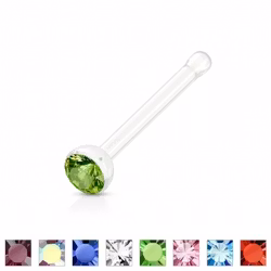 Näspiercing i akryl med ädelsten