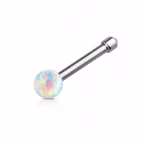 Näspiercing med opal sten