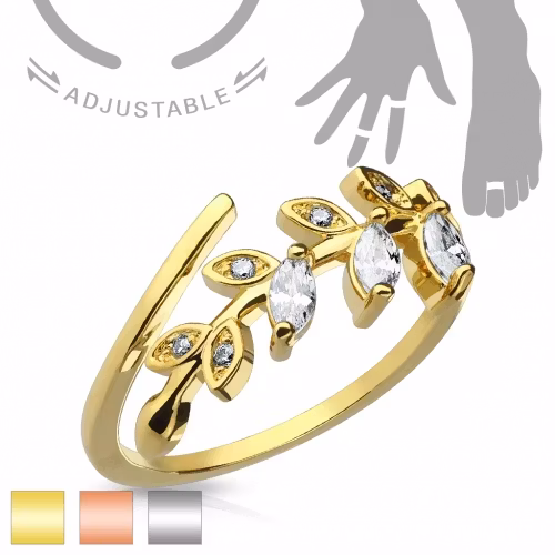 Vacker ring med löv