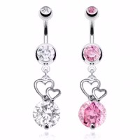 Navelpiercing med hjärtan