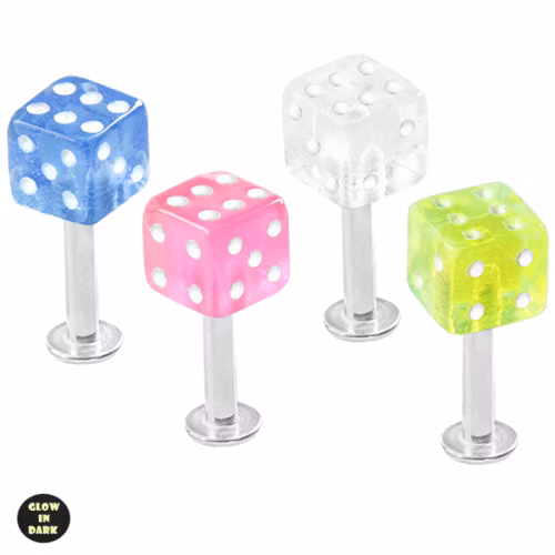 Labret med Glow in dark tärning