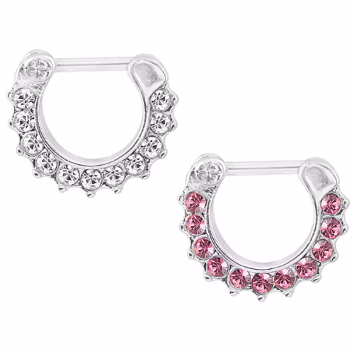 Septum clicker med ädelstenar