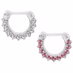 Septum clicker med ädelstenar