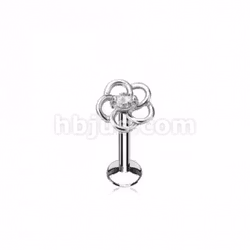 Labret med blomma och sten
