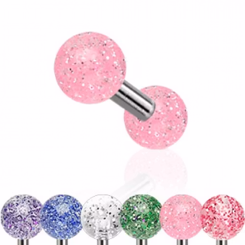Tragus / Helix med glitter bollar