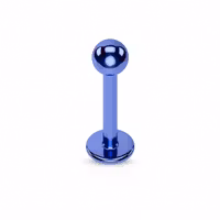 Blå labret med boll