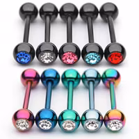 Tungpiercing med ädelsten