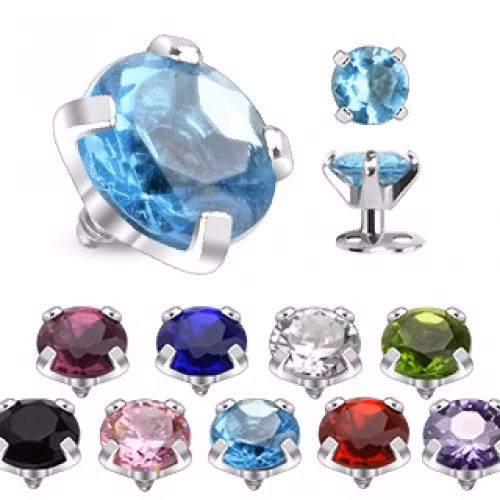 Dermal topp med ädelsten