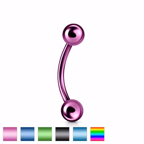 Ögonbrynspiercing med färgplättering