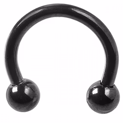 Svart hästsko med boll