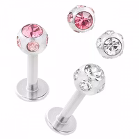 Labret 1,6mm med ädelstenar