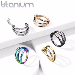 Piercingring G23 titan med 3 ringar