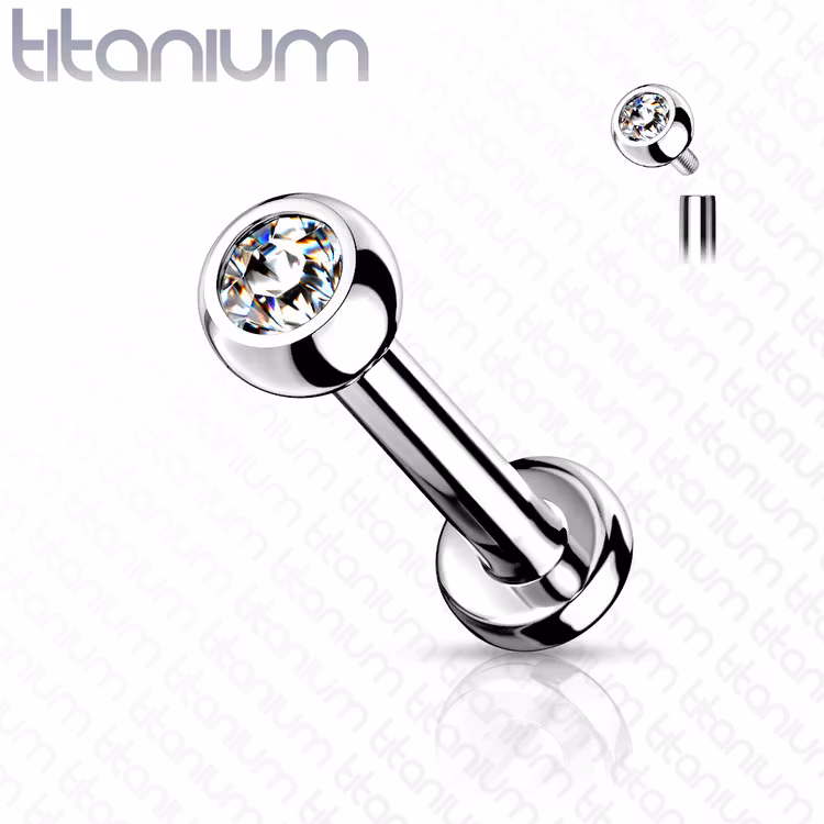 Labret G23 titan med push in topp