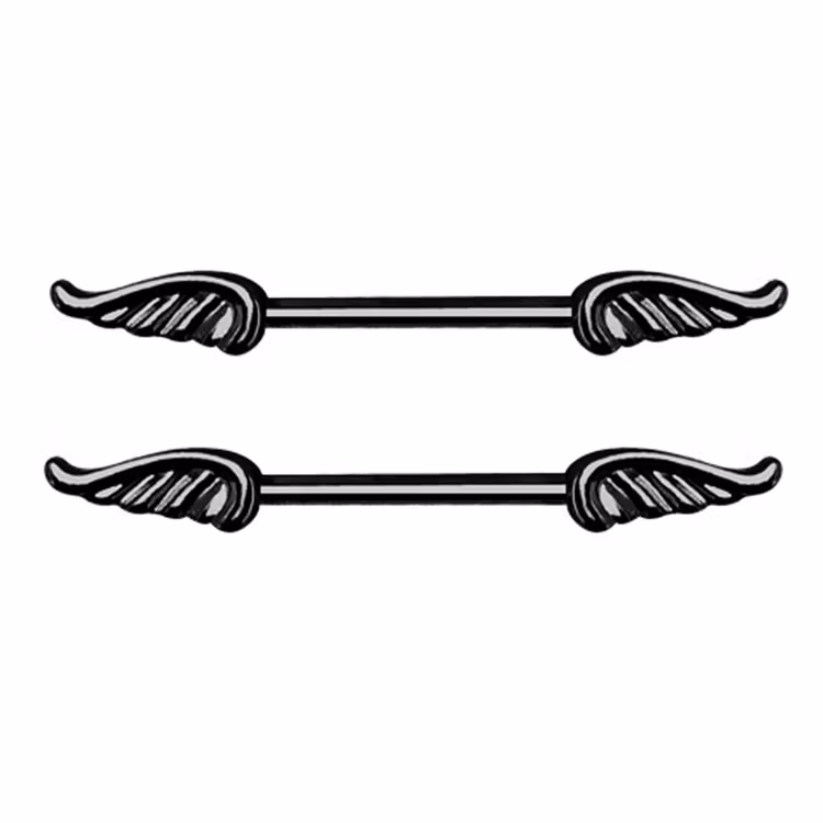 Bröstbarbell med änglavingar