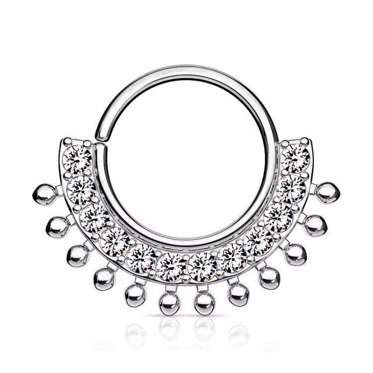 Piercingring med boll mönster