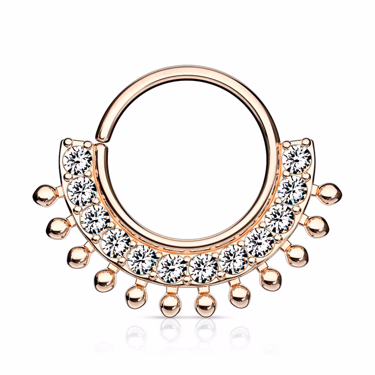 Piercingring med boll mönster