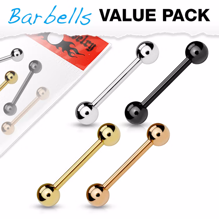 4-pack färgade barbeller