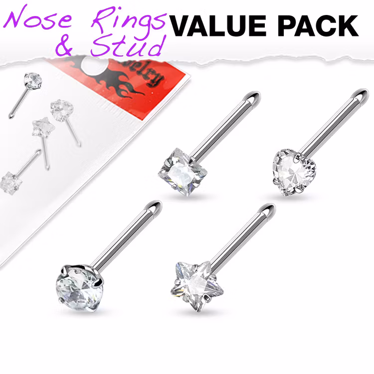 4-pack nässtavar med vit ädelsten