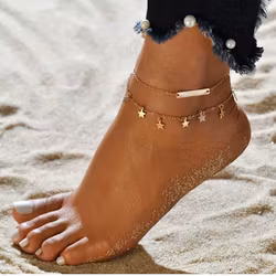 Fotlänk med platta och stjärnor