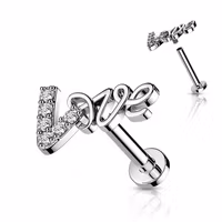 Labret love med ädelstenar