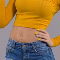 Omvänd Navelpiercing ädelstenssnöre