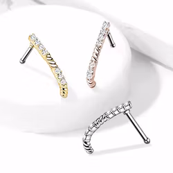 Näspiercing ädelstensband