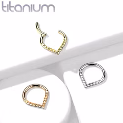 Septum G23 titan med hamrade detaljer