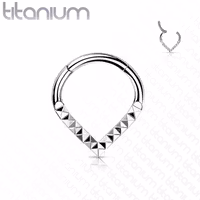 Septum G23 titan med hamrade detaljer