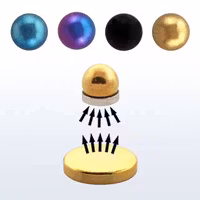 Fakepiercing med magnet platta och plätering