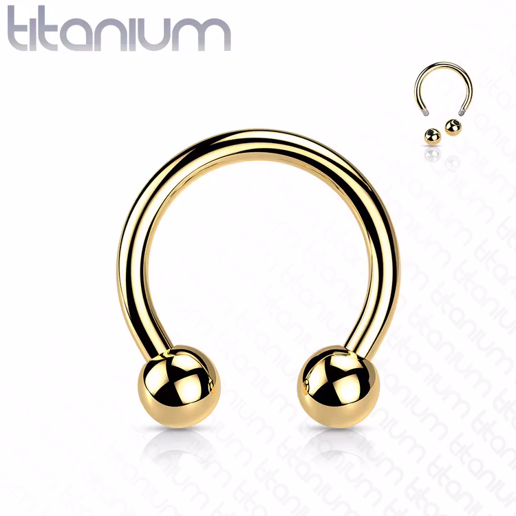 Hästsko G23 titan med PVD plätering