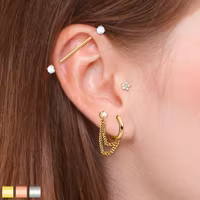 3 pack öronpiercingar