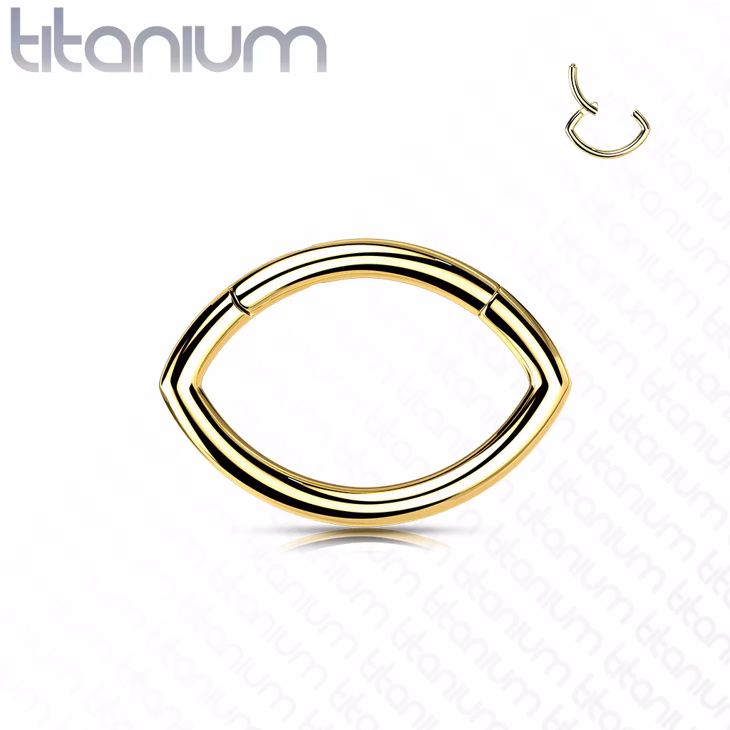 Oval G23 titan piercingring