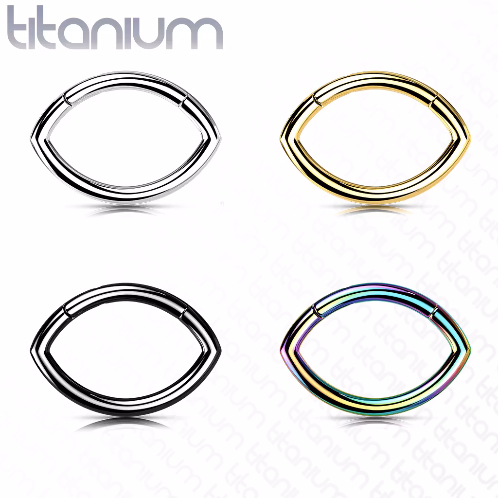 Oval G23 titan piercingring