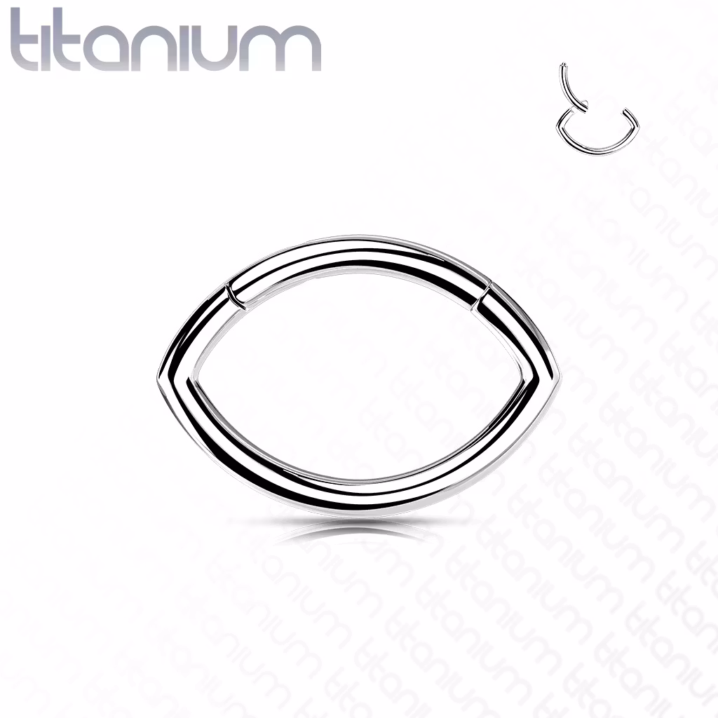 Oval G23 titan piercingring