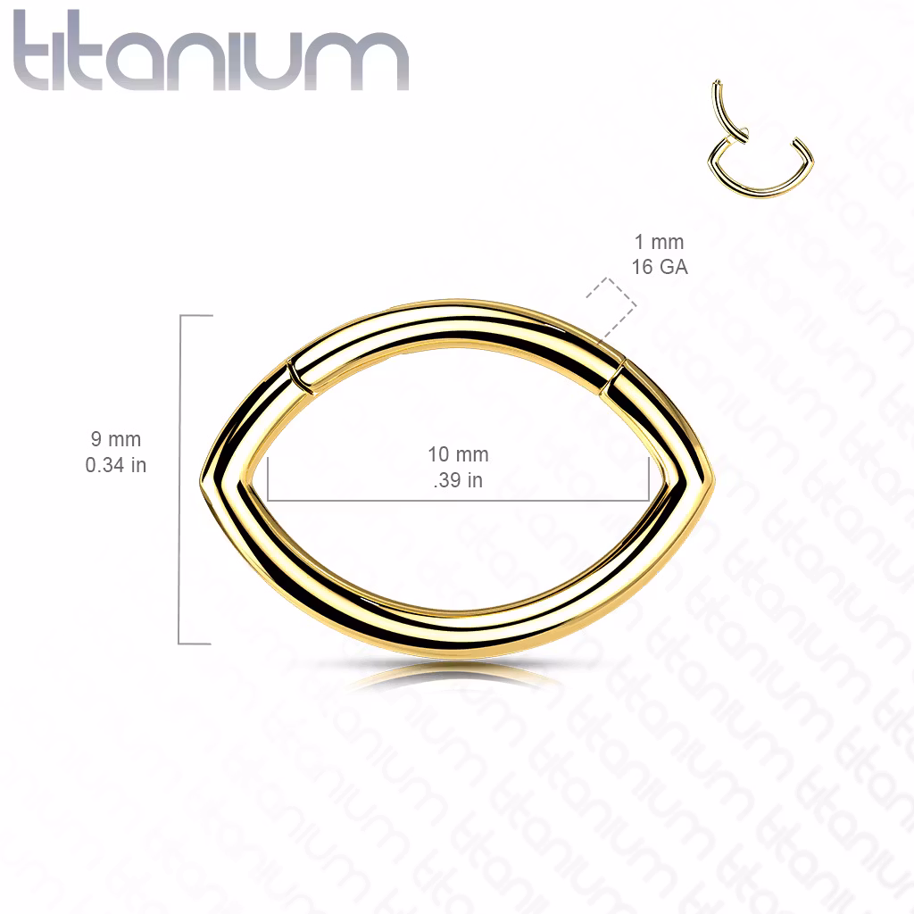 Oval G23 titan piercingring