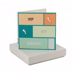 Kort med stjärn örhängen