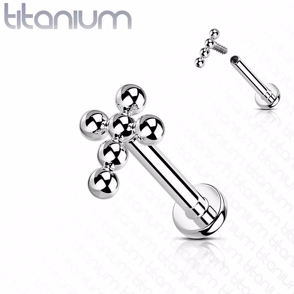 Labret G23 titan med boll kors