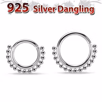 Septum i silver med små pärlor