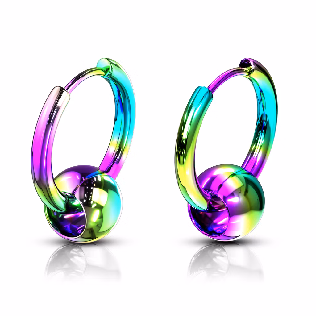 Örhängen ringar med boll