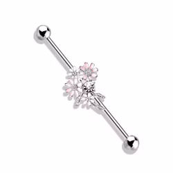 Industrial barbell med blombukett