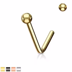 Böjd näspiercing med IP plätering