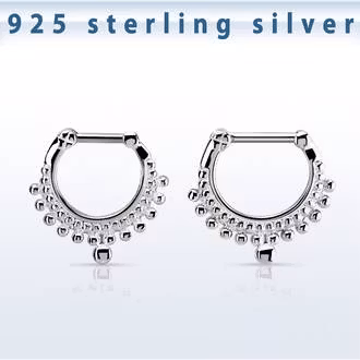 Septum clicker i sterling silver