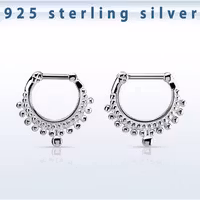 Septum clicker i sterling silver