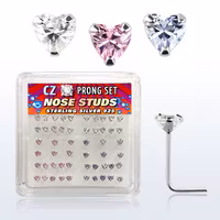 Förpackning med 52 böjda näspiercingar